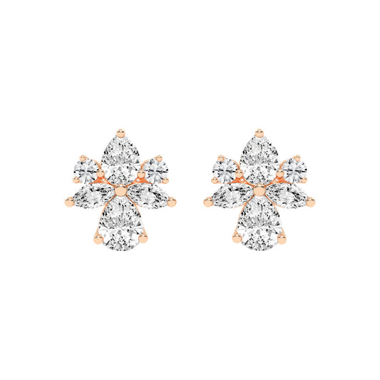 FloraLuxe Petal Cluster Studs