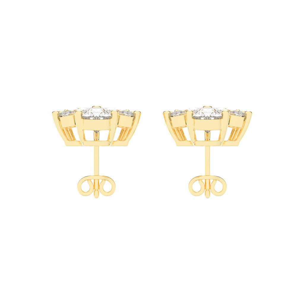 FloraLuxe Petal Cluster Studs