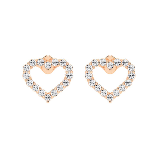 Open Heart Diamond Sparkle Studs