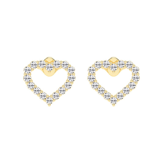 Open Heart Diamond Sparkle Studs