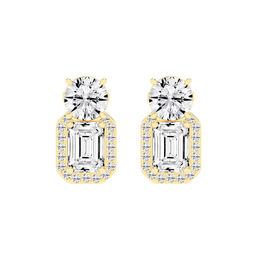 Dual-Cut Diamond Designer Studs