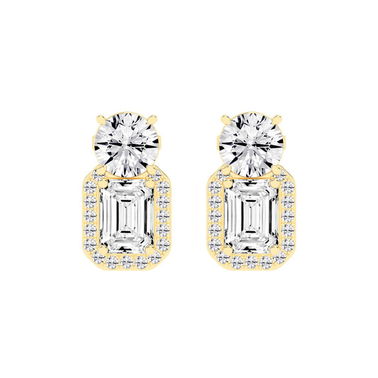 Dual-Cut Diamond Designer Studs