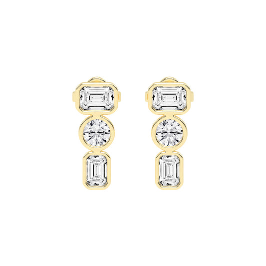 Linear Brilliance Multi-Cut Diamond Drops
