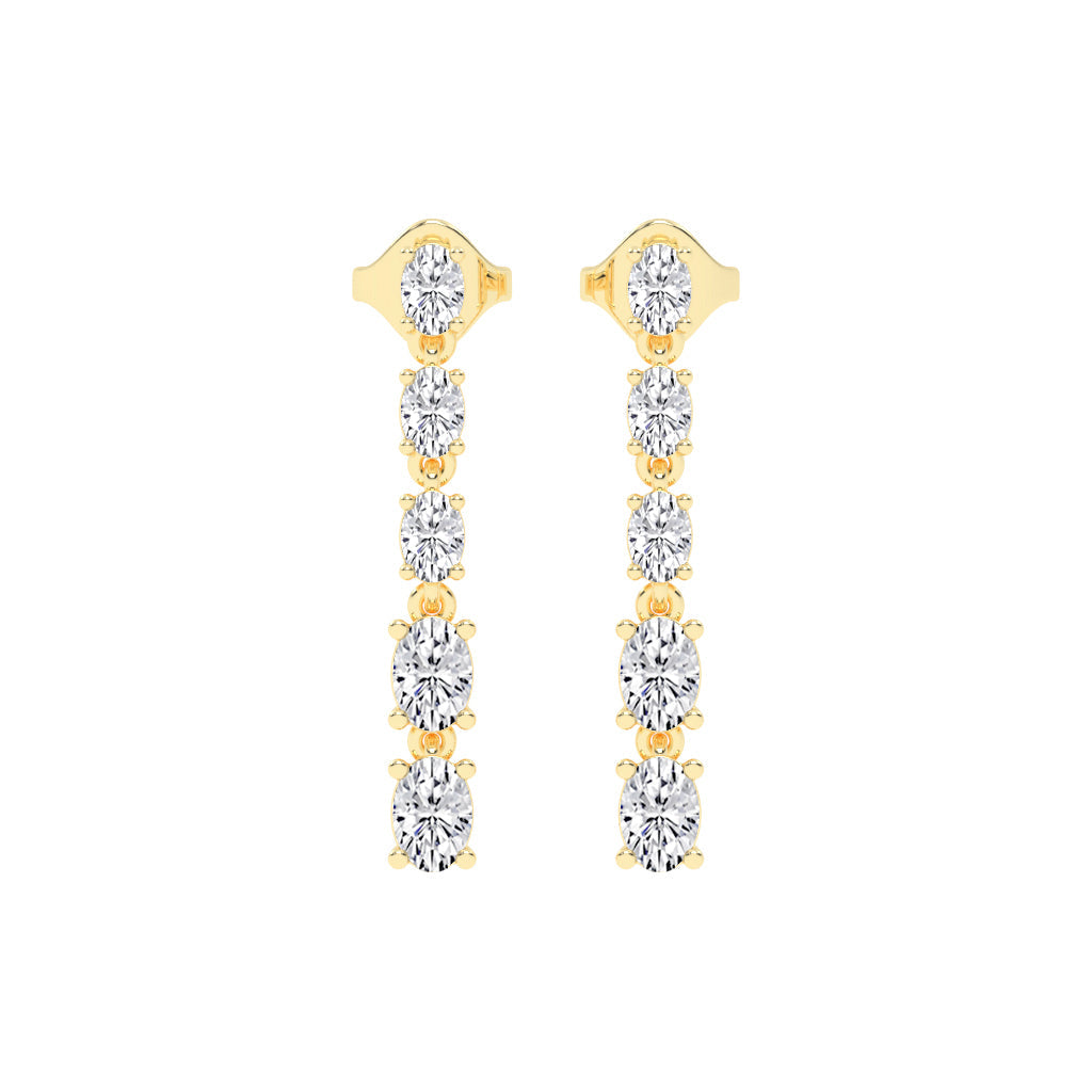 River of Light Diamond Dangle Earrings