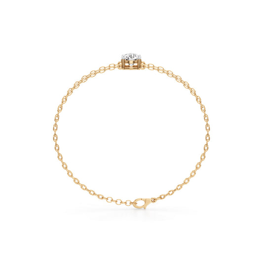 Faela 2Ct Round Cut Double Chain Bracelet