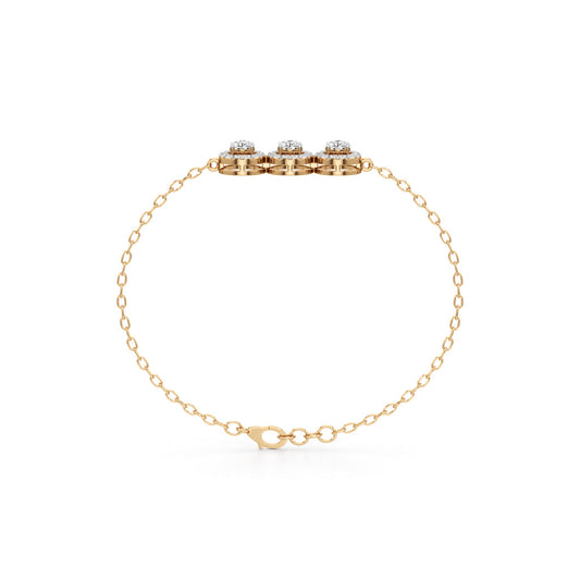 Evelia Double Round Cut Link Chain Bracelet