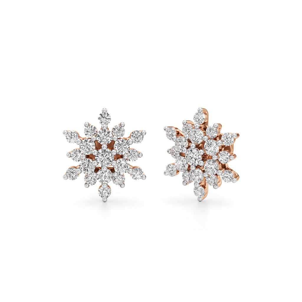 1.75Ct Round Shape Fancy Studs Earrings
