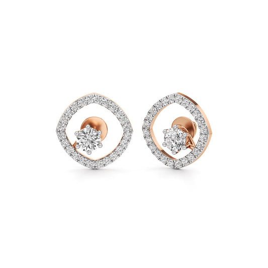 1.75Ct Round Shape Fancy Studs Earrings