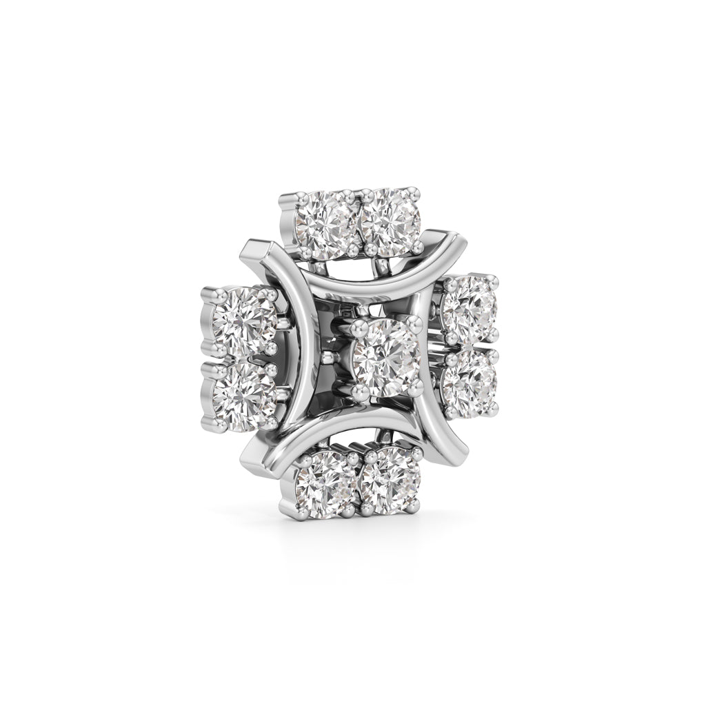 2.50Ct Round Shape Fancy Studs Earrings