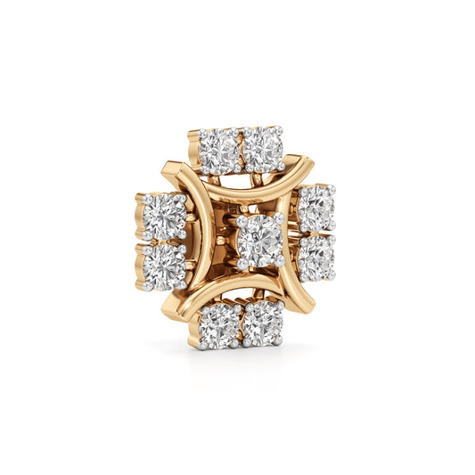 2.50Ct Round Shape Fancy Studs Earrings