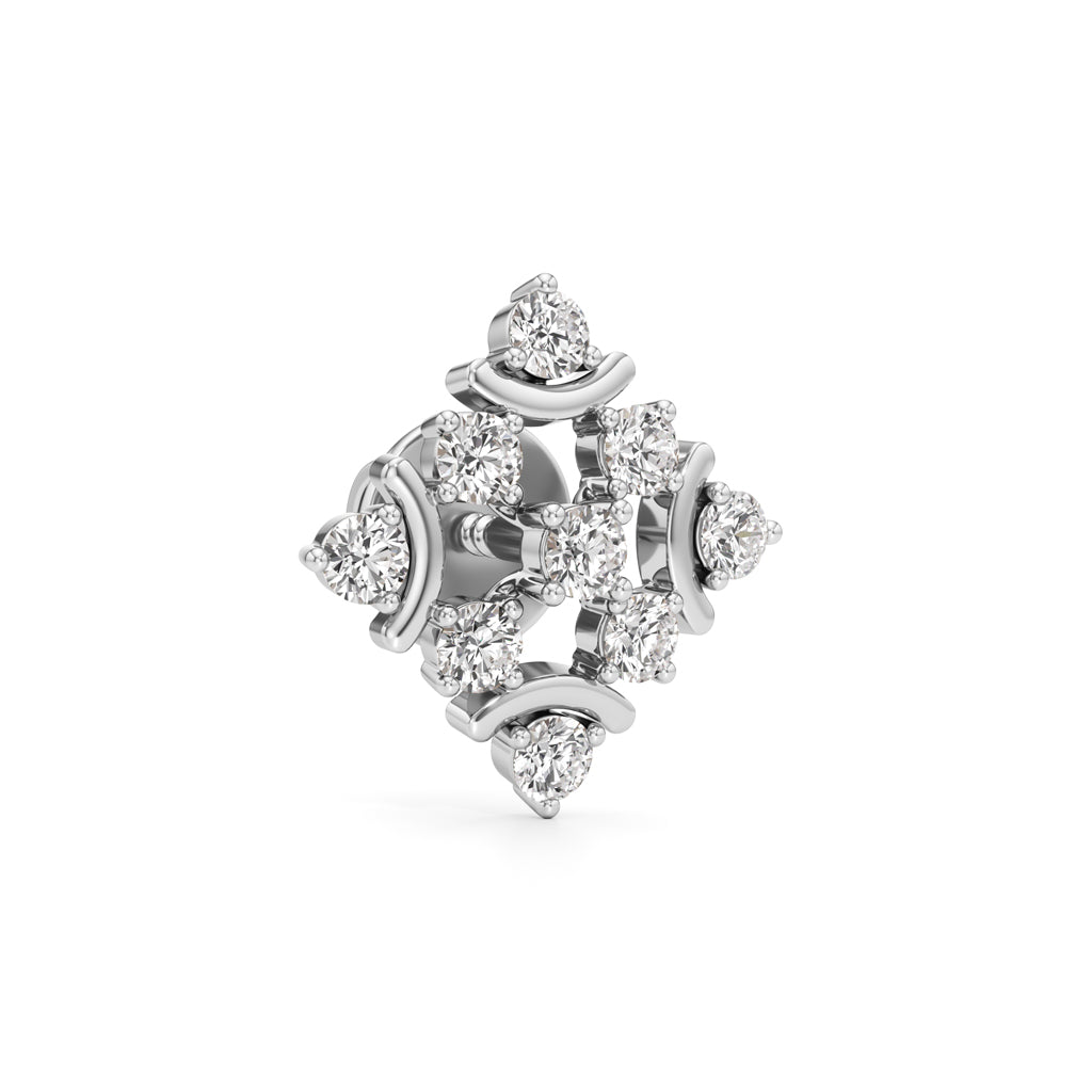 0.75Ct Round Shape Fancy Studs Earrings