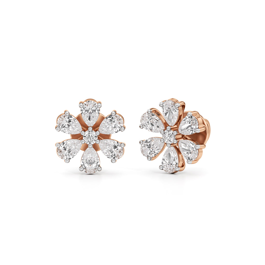2.25Ct Round Shape Fancy Studs Earrings