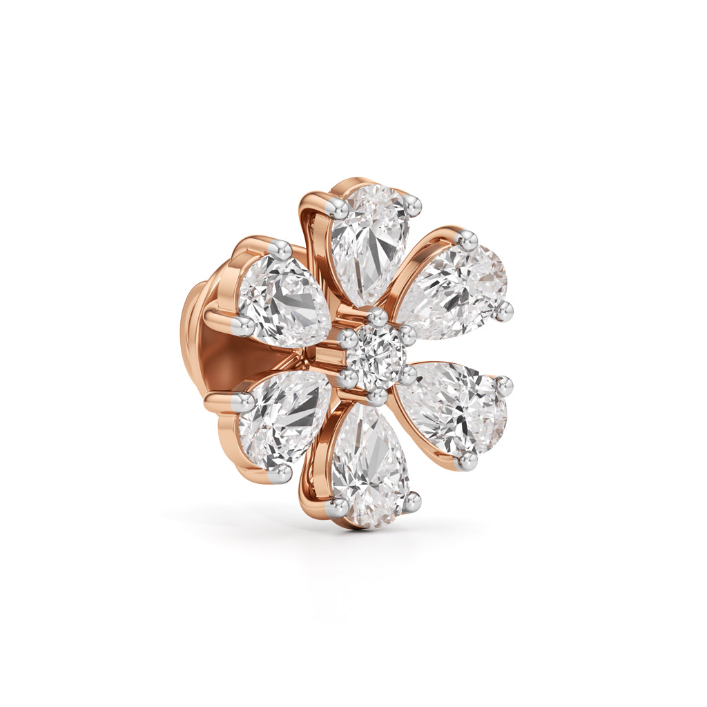 2.25Ct Round Shape Fancy Studs Earrings