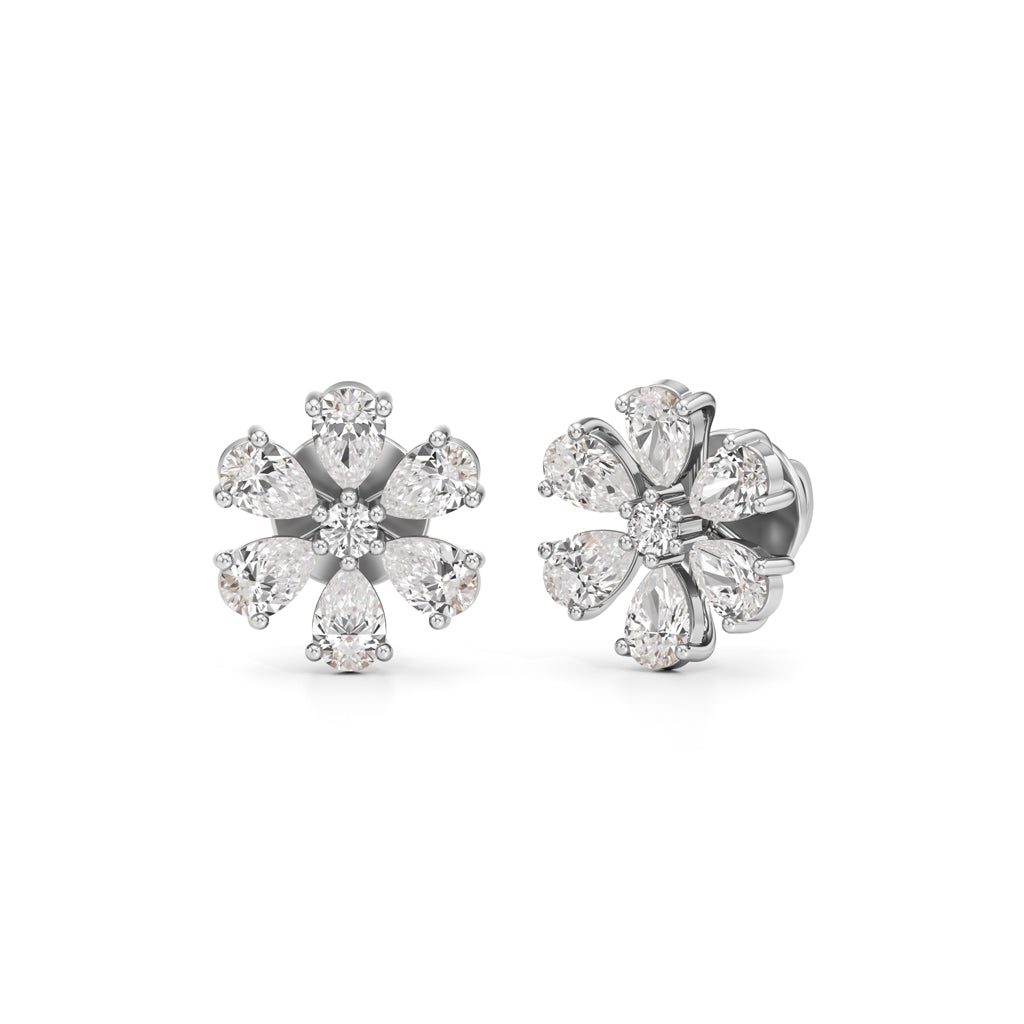 2.25Ct Round Shape Fancy Studs Earrings