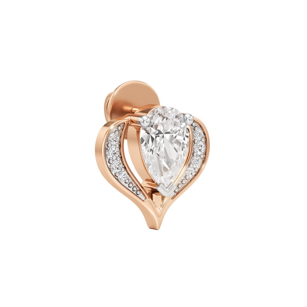 1.50Ct Pear Shape Fancy Studs