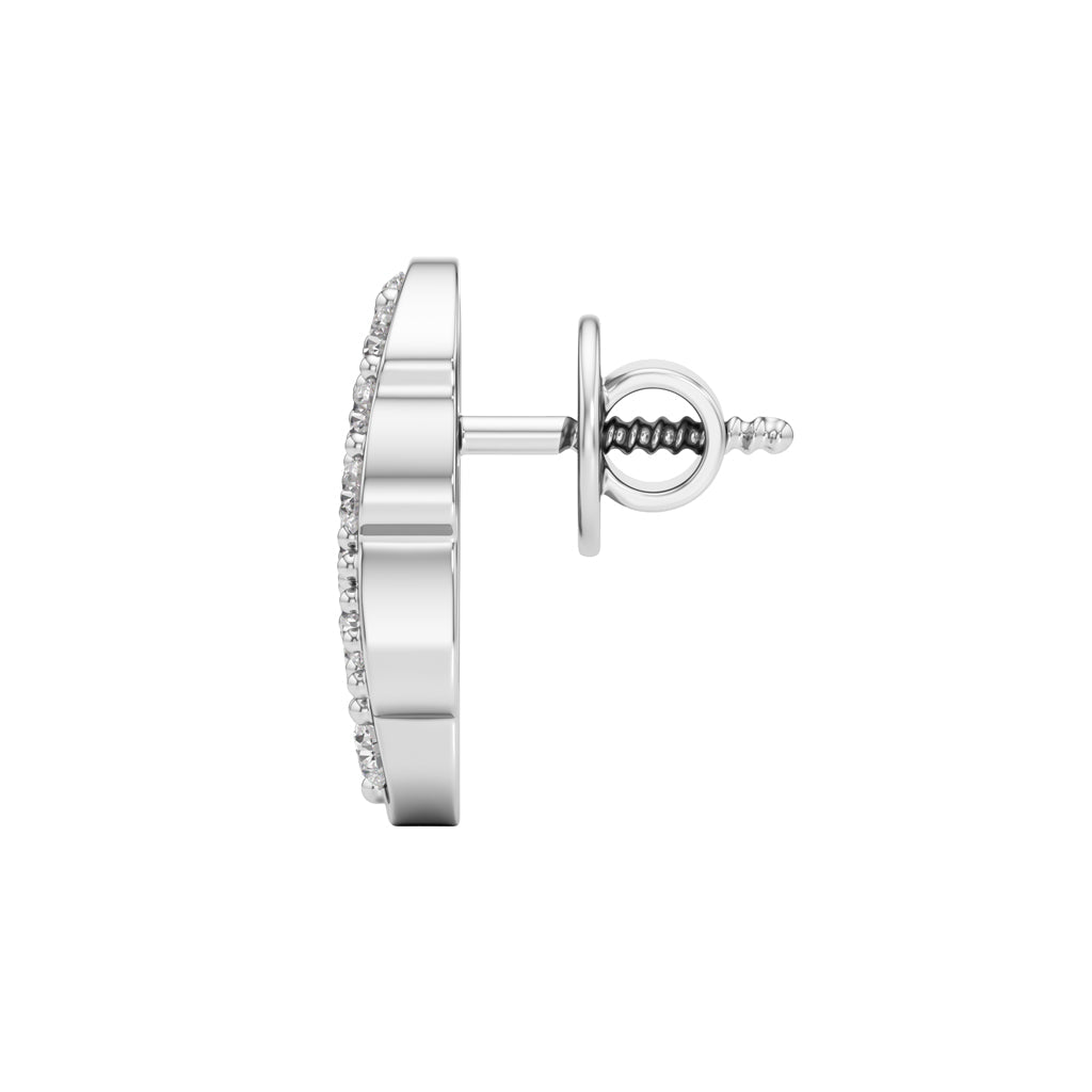 0.50Ct Round Shape Fancy Studs Earrings
