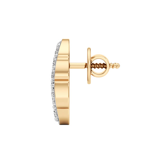 0.50Ct Round Shape Fancy Studs Earrings