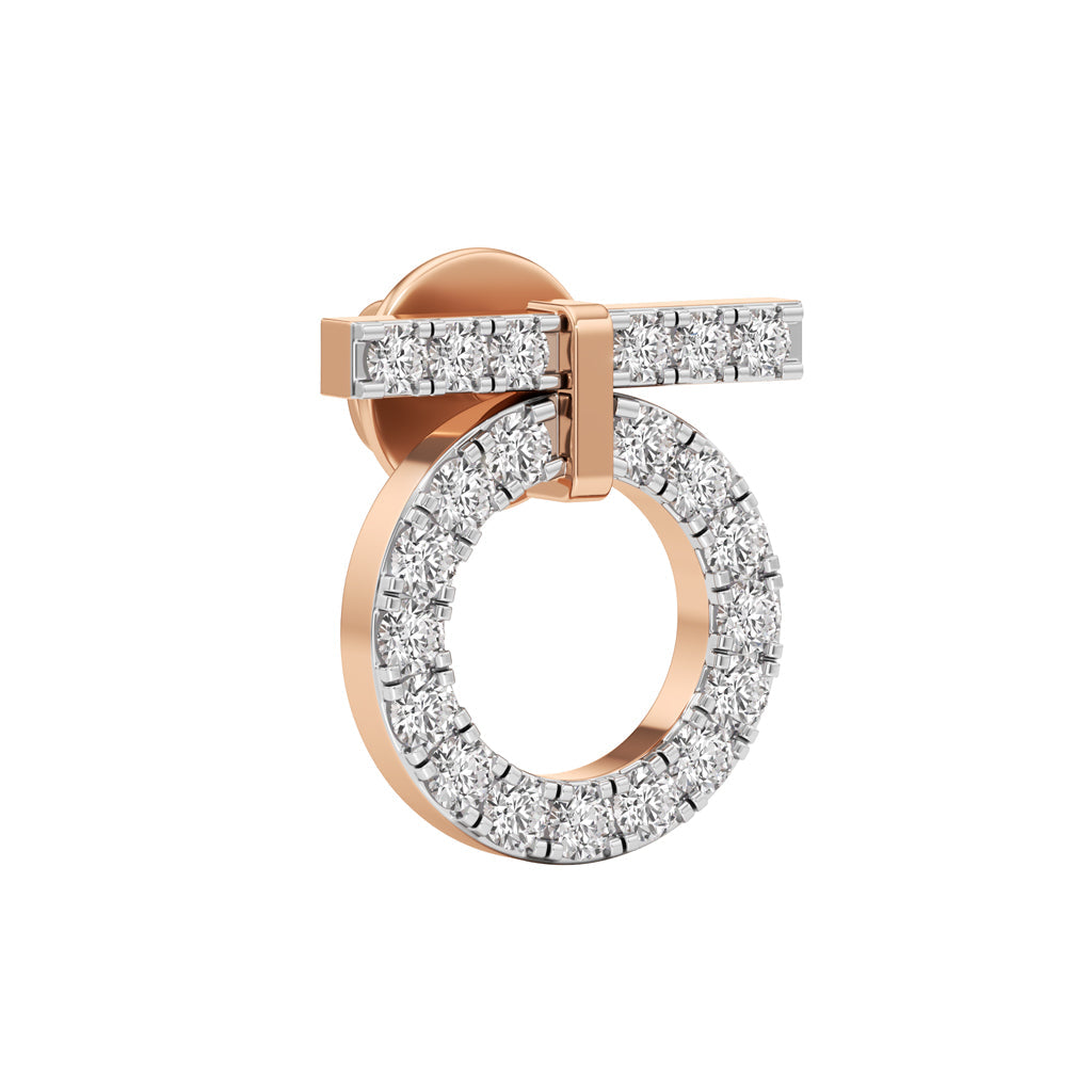 0.50Ct Round Shape Fancy Studs Earrings