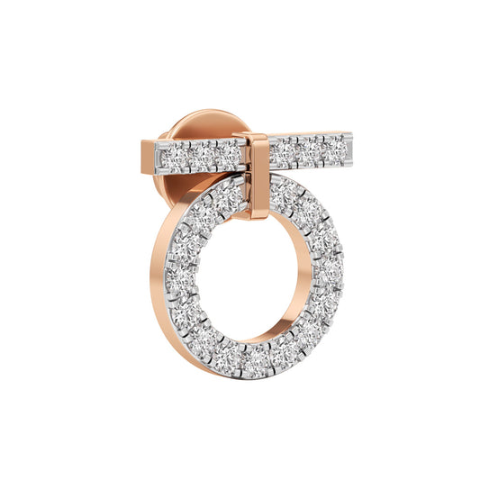 0.50Ct Round Shape Fancy Studs Earrings