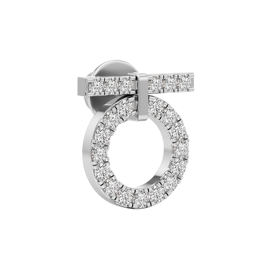 0.50Ct Round Shape Fancy Studs Earrings