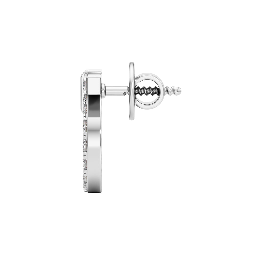 0.50Ct Round Shape Fancy Studs Earrings
