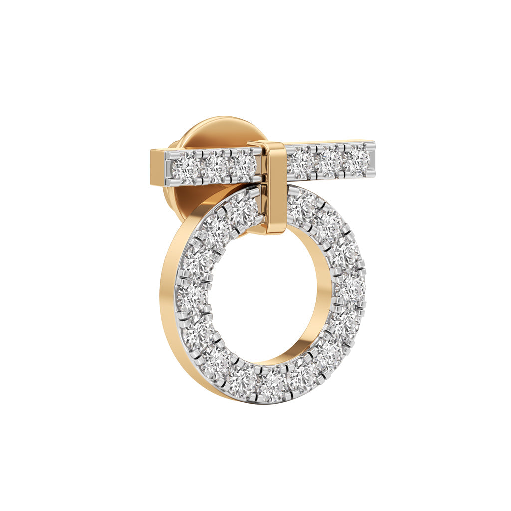 0.50Ct Round Shape Fancy Studs Earrings