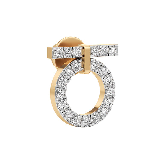 0.50Ct Round Shape Fancy Studs Earrings