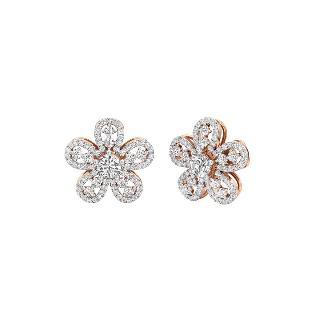 2.25Ct Round Shape Fancy Studs Earrings