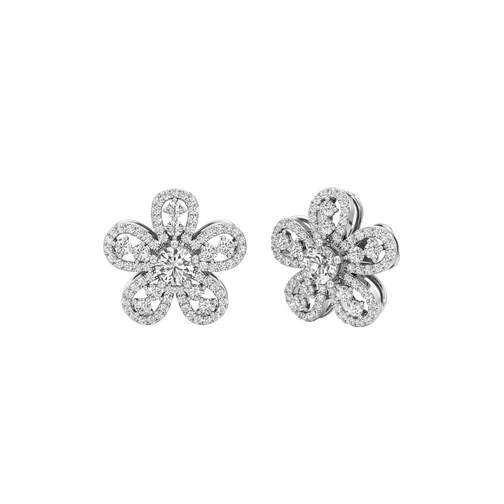 2.25Ct Round Shape Fancy Studs Earrings