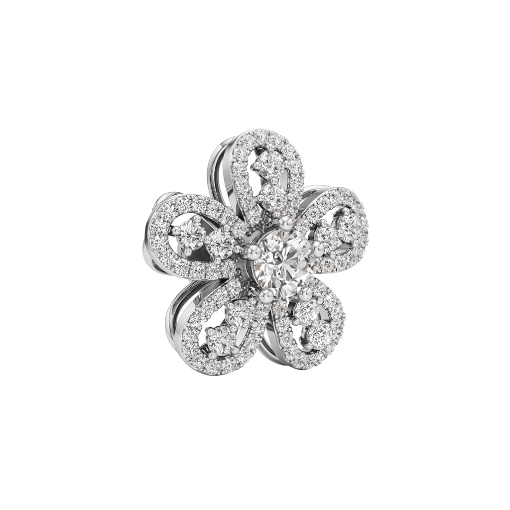 2.25Ct Round Shape Fancy Studs Earrings
