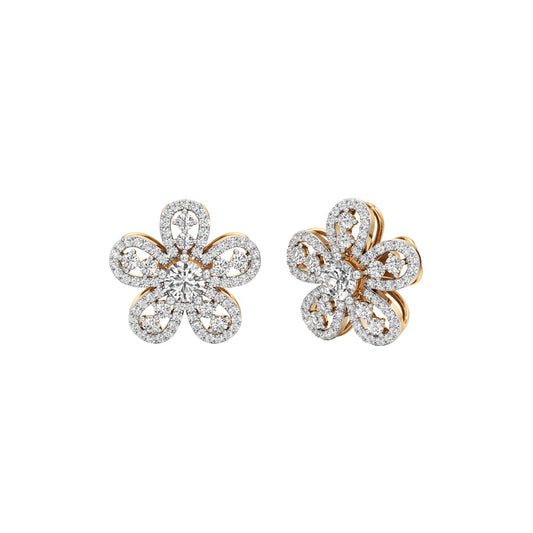 2.25Ct Round Shape Fancy Studs Earrings