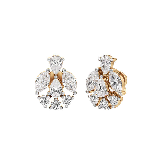 2.50Ct Marquise Shape Fancy Studs Earrings