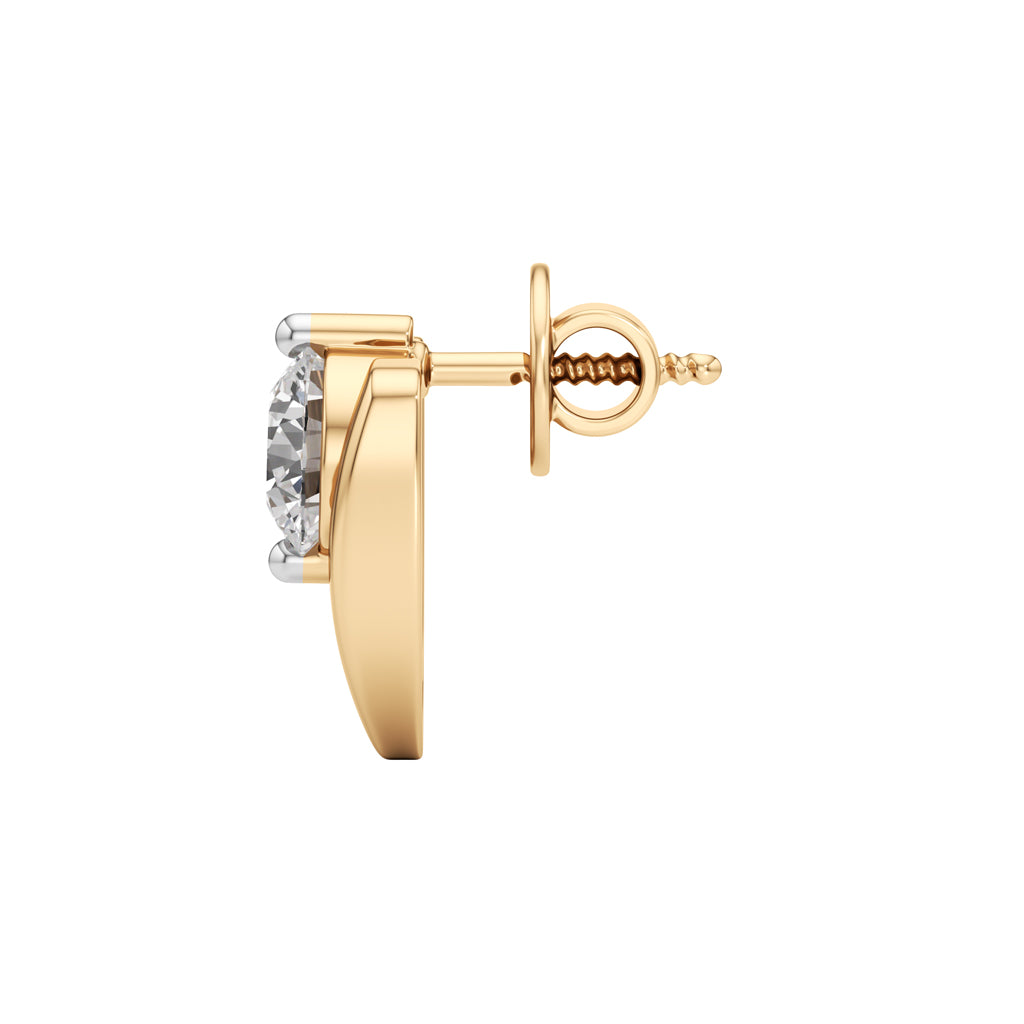 1.5Ct Round Shape Fancy Studs Earrings