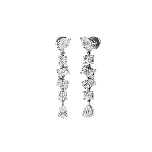 3.25Ct Pear Shape Dangles Earrings