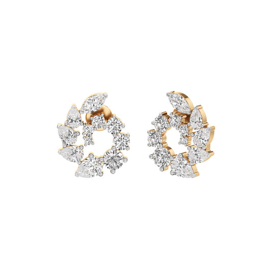 6.25Ct Pear Shape Fancy Studs Earrings