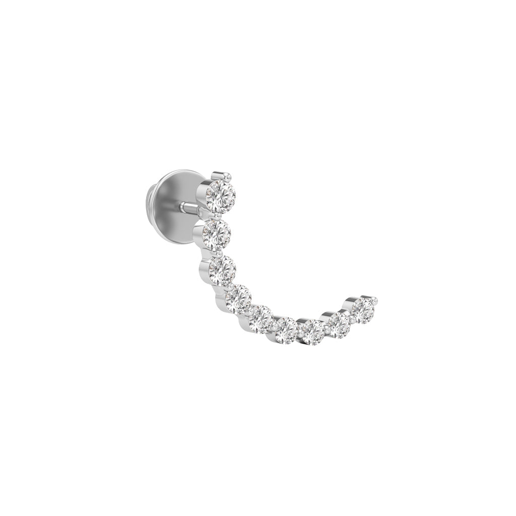 0.75Ct Round Shape Fancy Studs Earrings