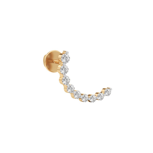 0.75Ct Round Shape Fancy Studs Earrings