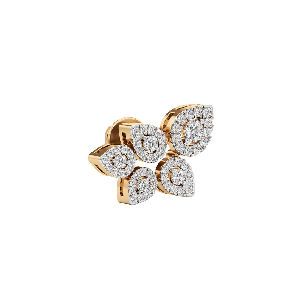 Round Shape,,Fancy Studs Earrings