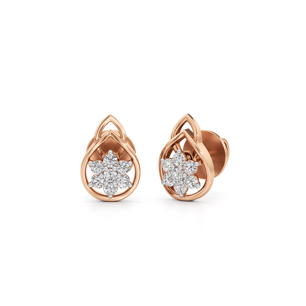 0.25Ct Round Cut Fancy Stud