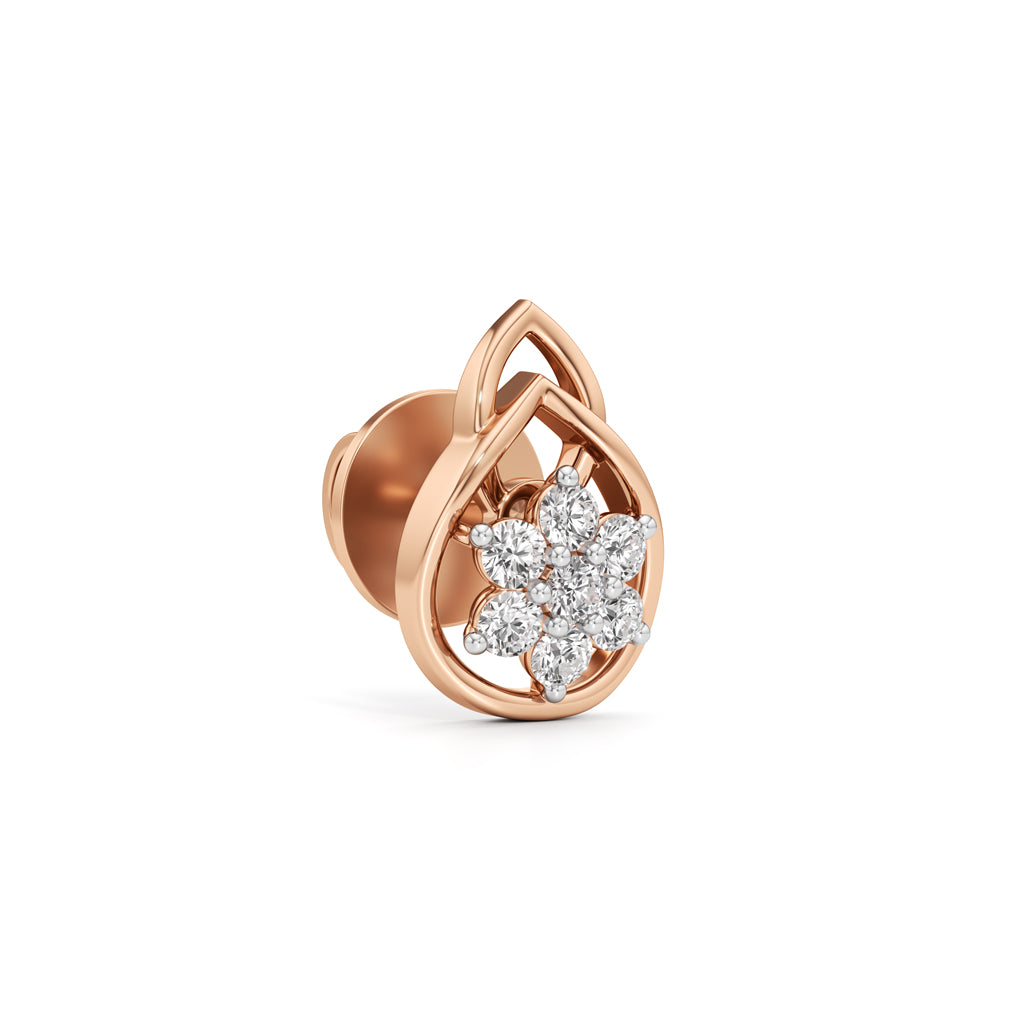 0.25Ct Round Cut Fancy Stud