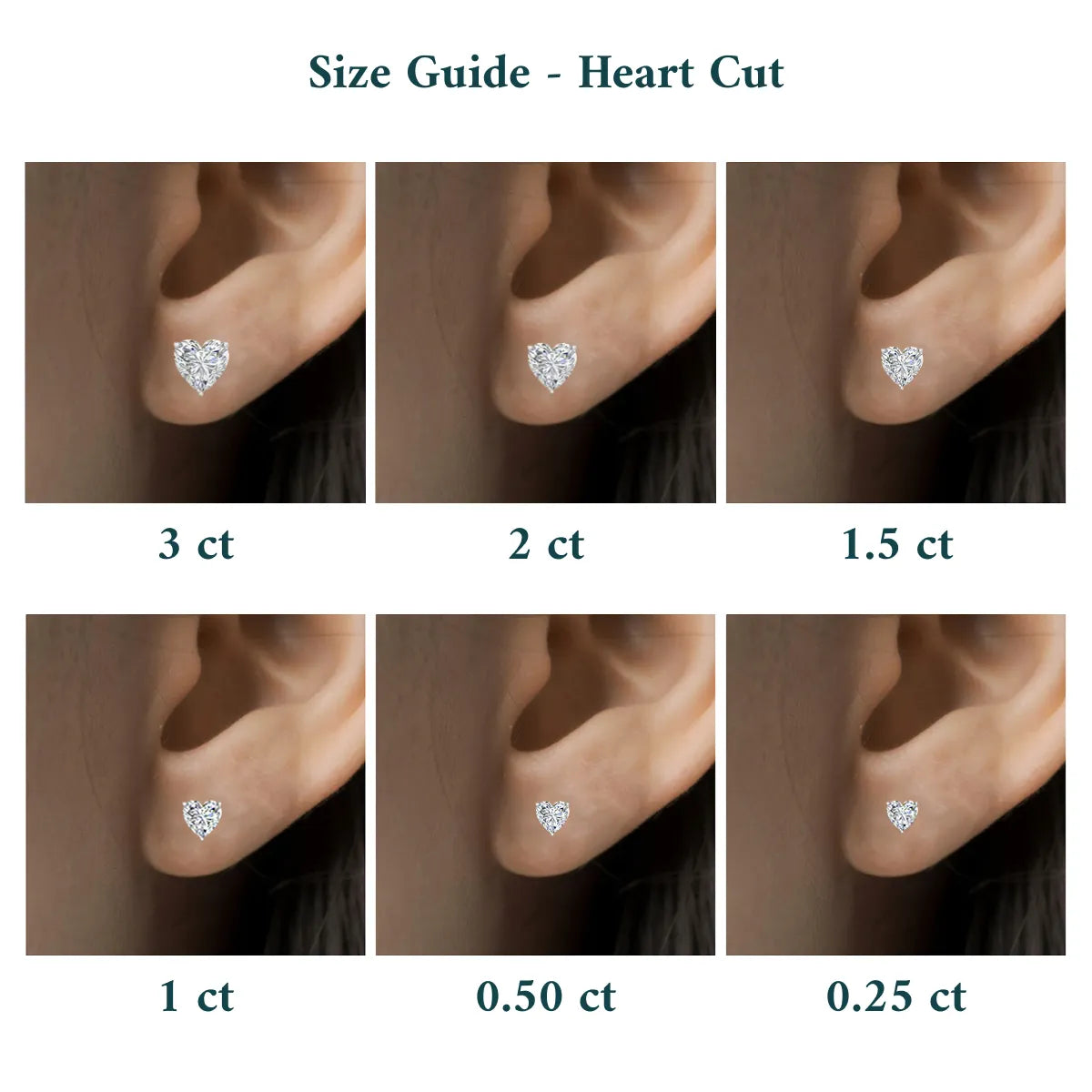Heart Shape Diamond Infinity Studs