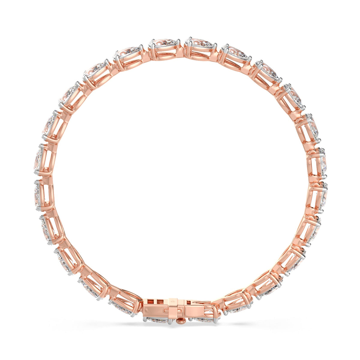 6.83 ct Pear East-West Diamond  Tennis Bracelet