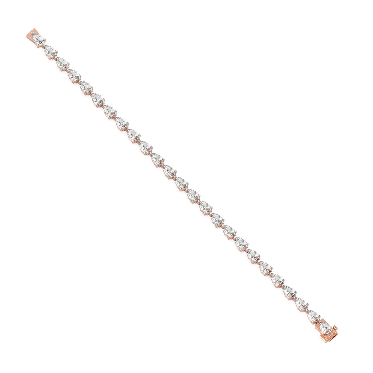 6.83 ct Pear East-West Diamond  Tennis Bracelet