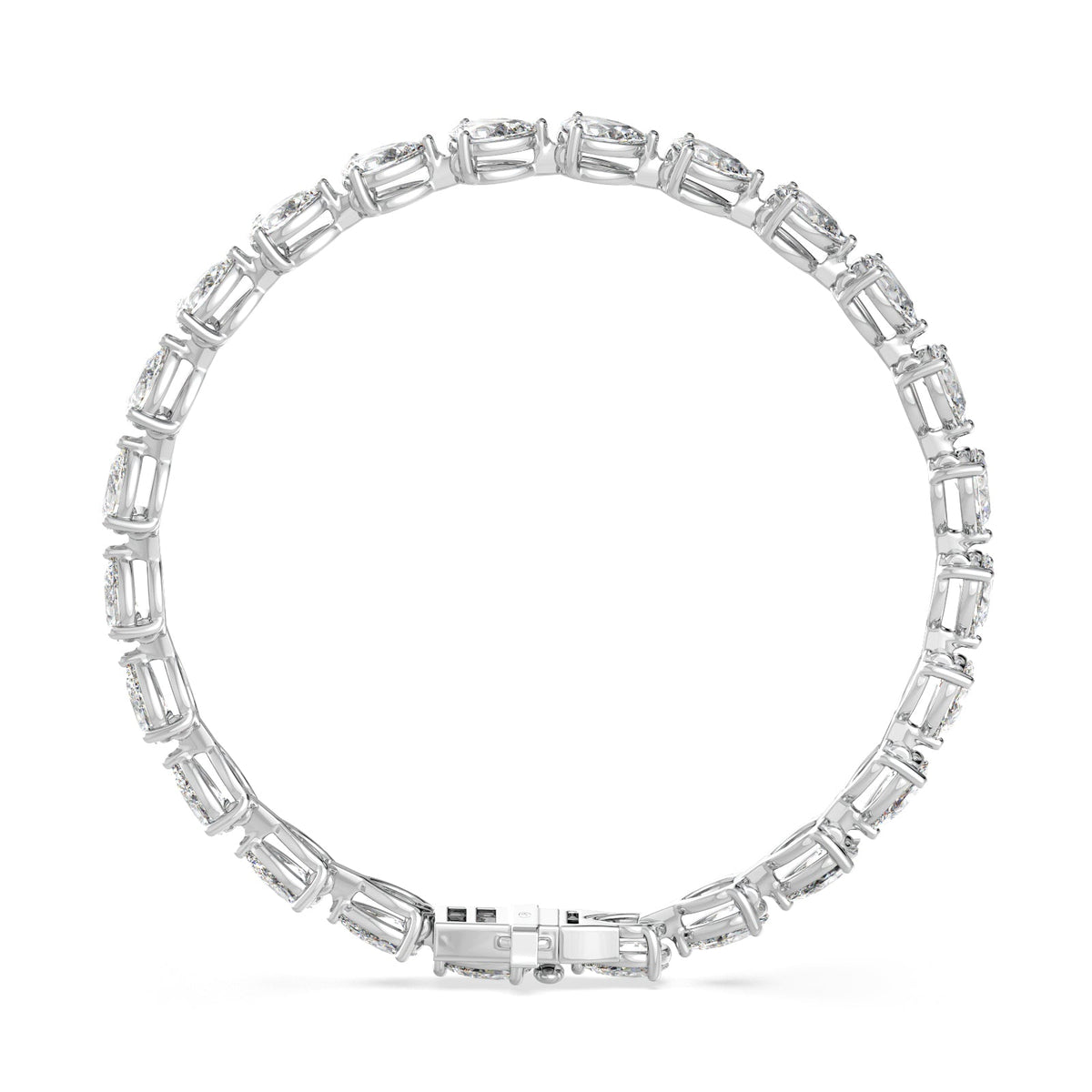 6.83 ct Pear East-West Diamond  Tennis Bracelet
