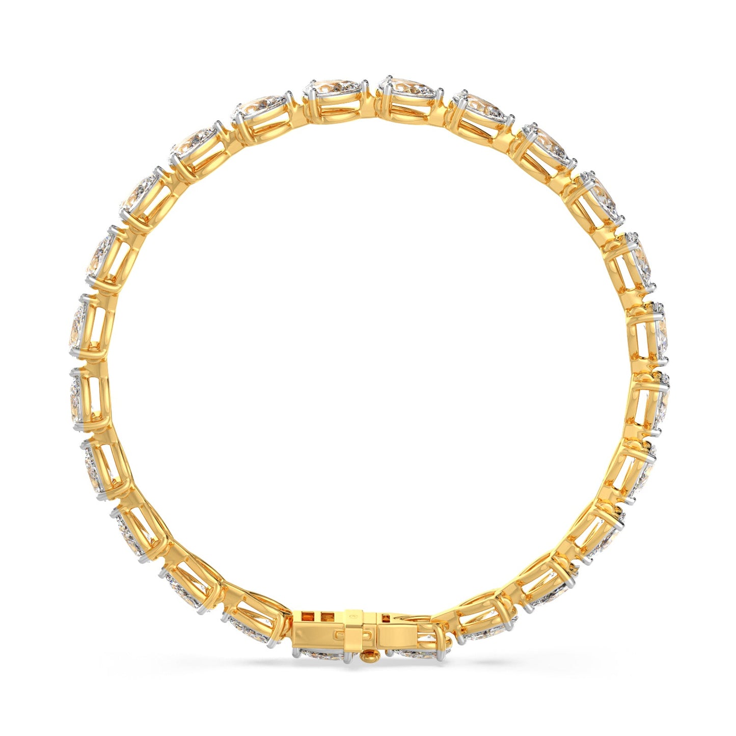 6.83 ct Pear East-West Diamond  Tennis Bracelet