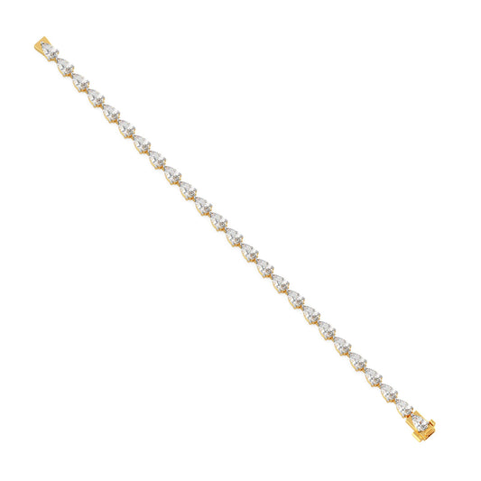 6.83 ct Pear East-West Diamond  Tennis Bracelet