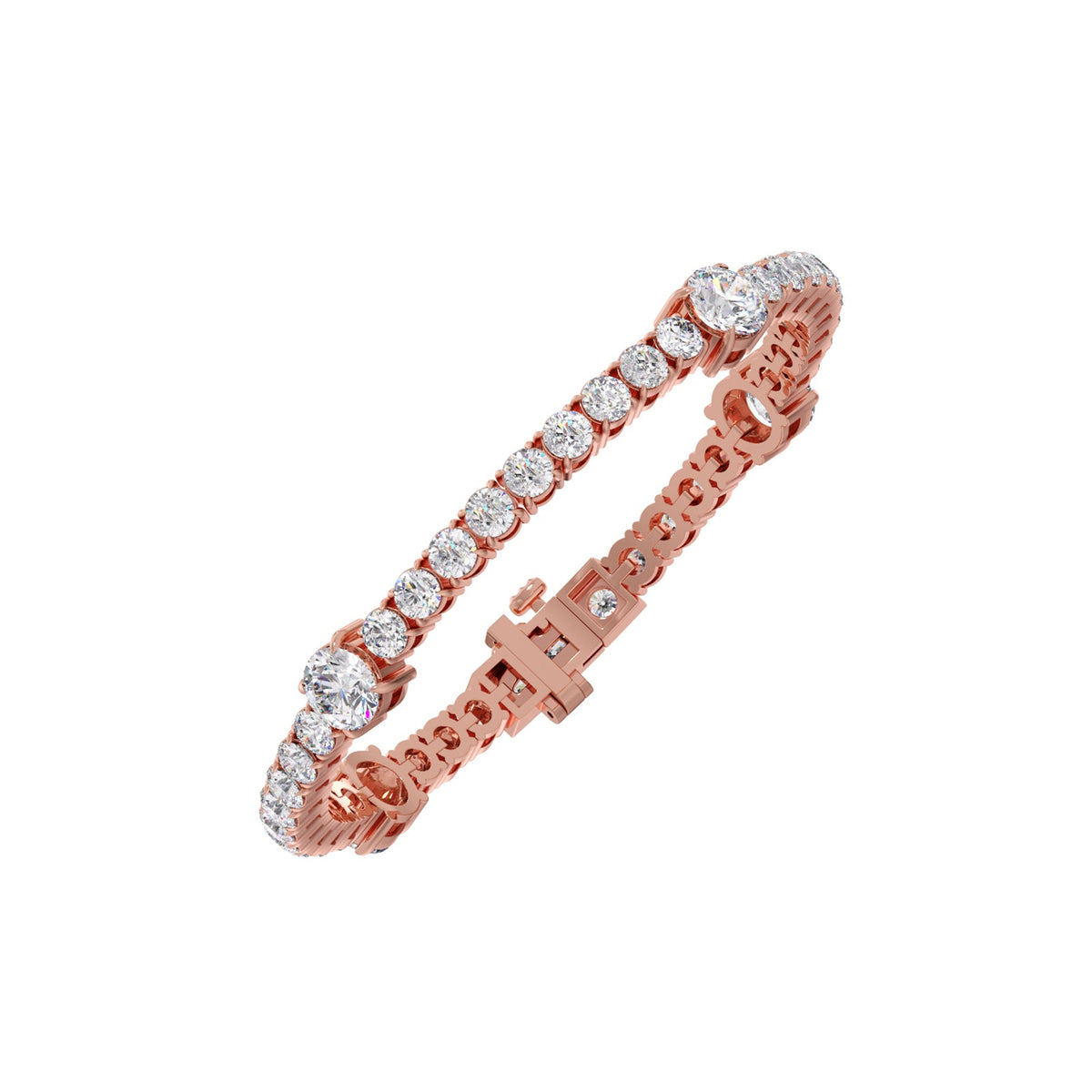 9.76 ct Shimmering Round Diamond Tennis Bracelet