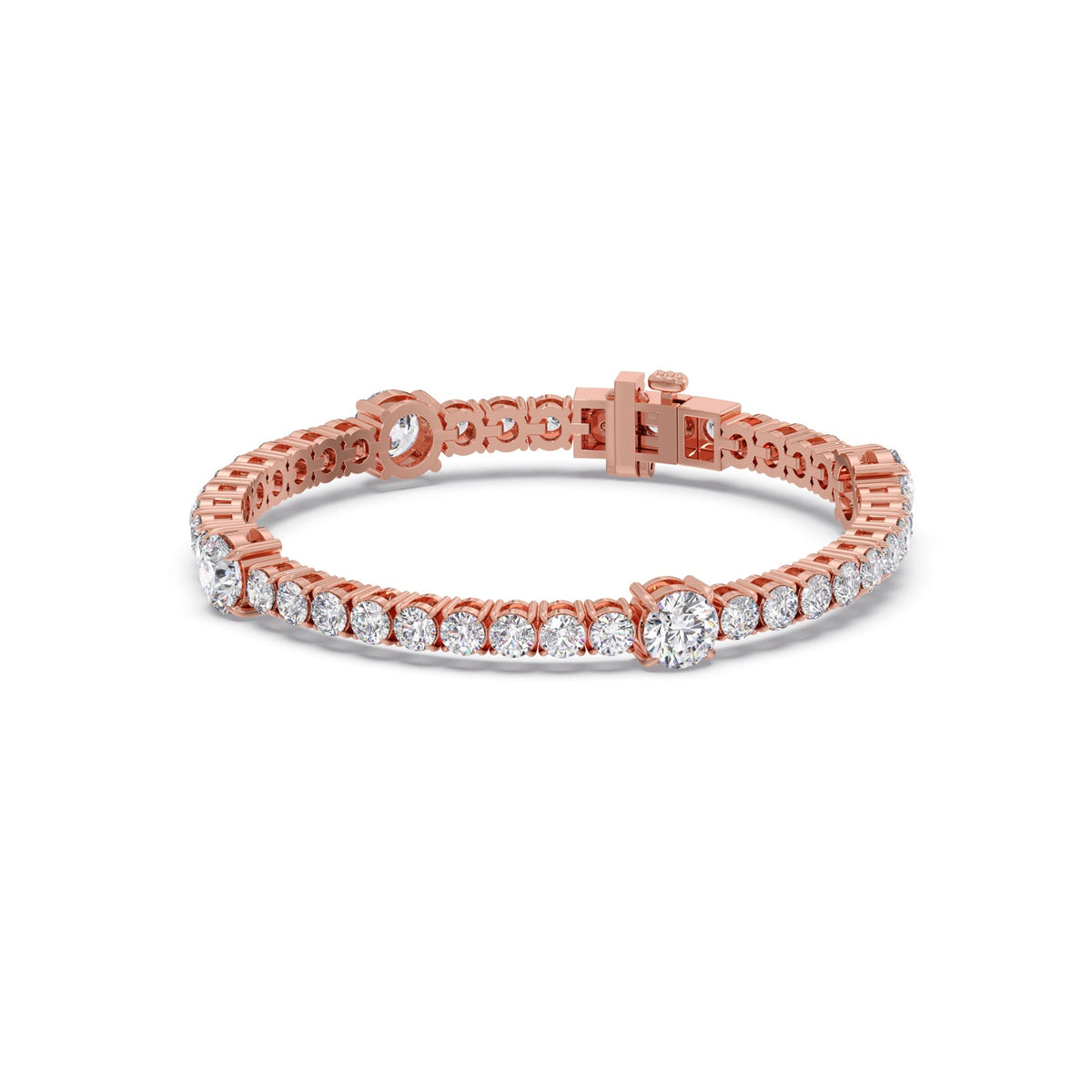 9.76 ct Shimmering Round Diamond Tennis Bracelet