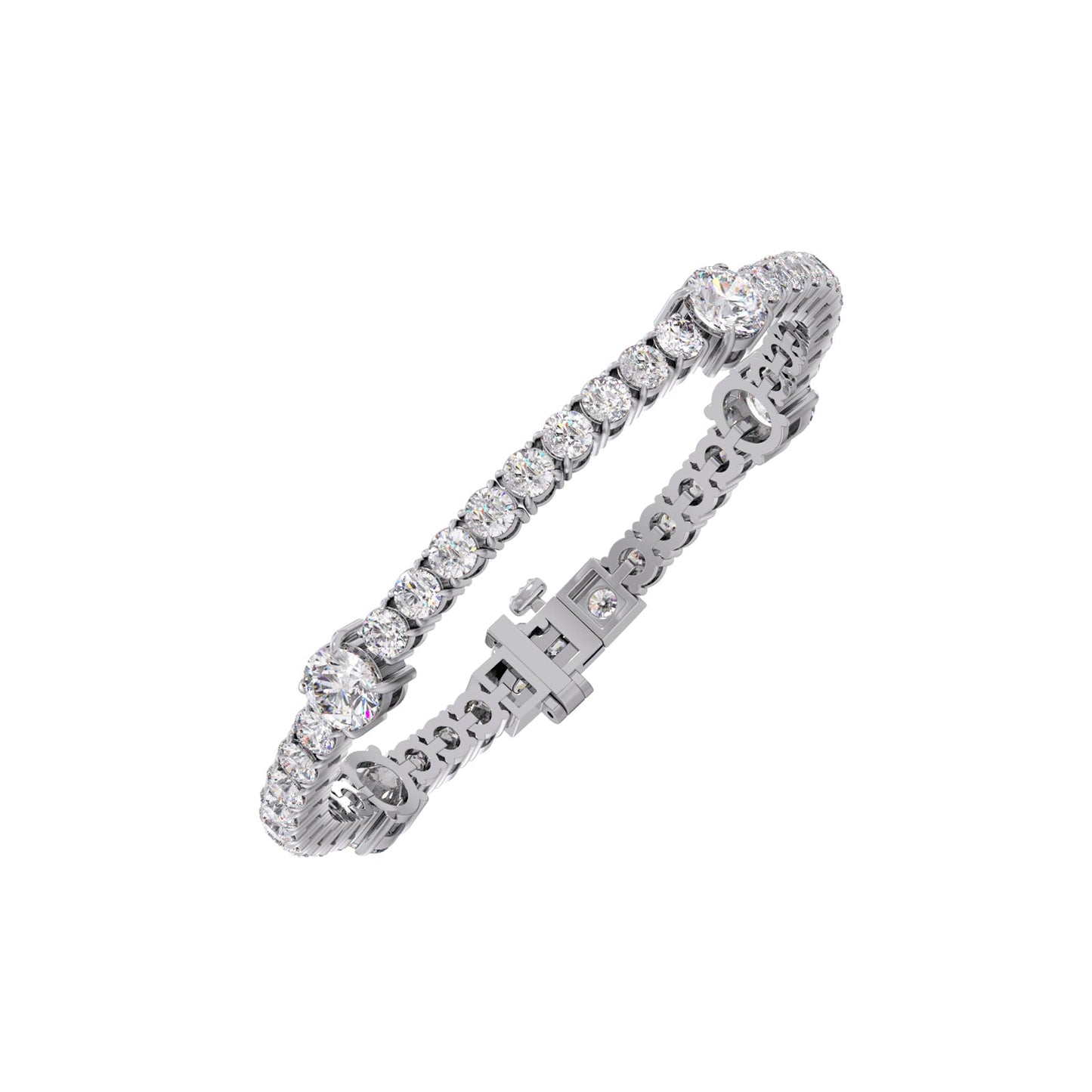 9.76 ct Shimmering Round Diamond Tennis Bracelet