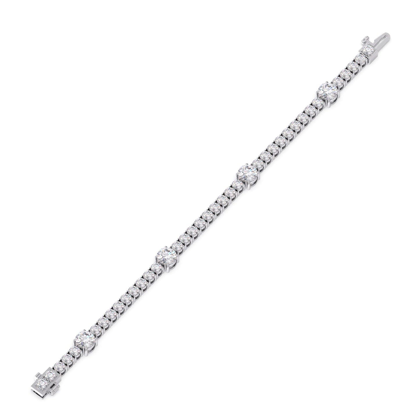 9.76 ct Shimmering Round Diamond Tennis Bracelet
